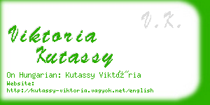 viktoria kutassy business card